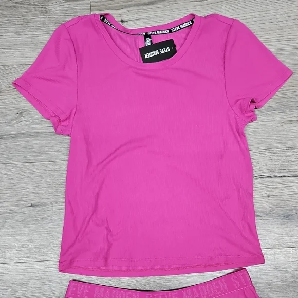 Steve Madden Vibrant Pink Women's Pajama Set - Picture 2 of 7